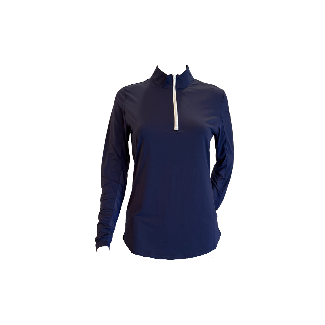 Lady's long sleeve top - half zip