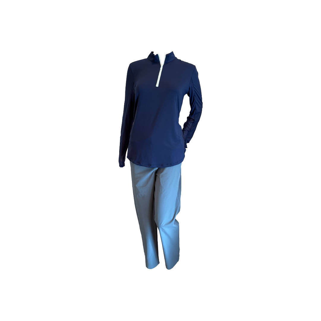 Lady's long sleeve top - half zip