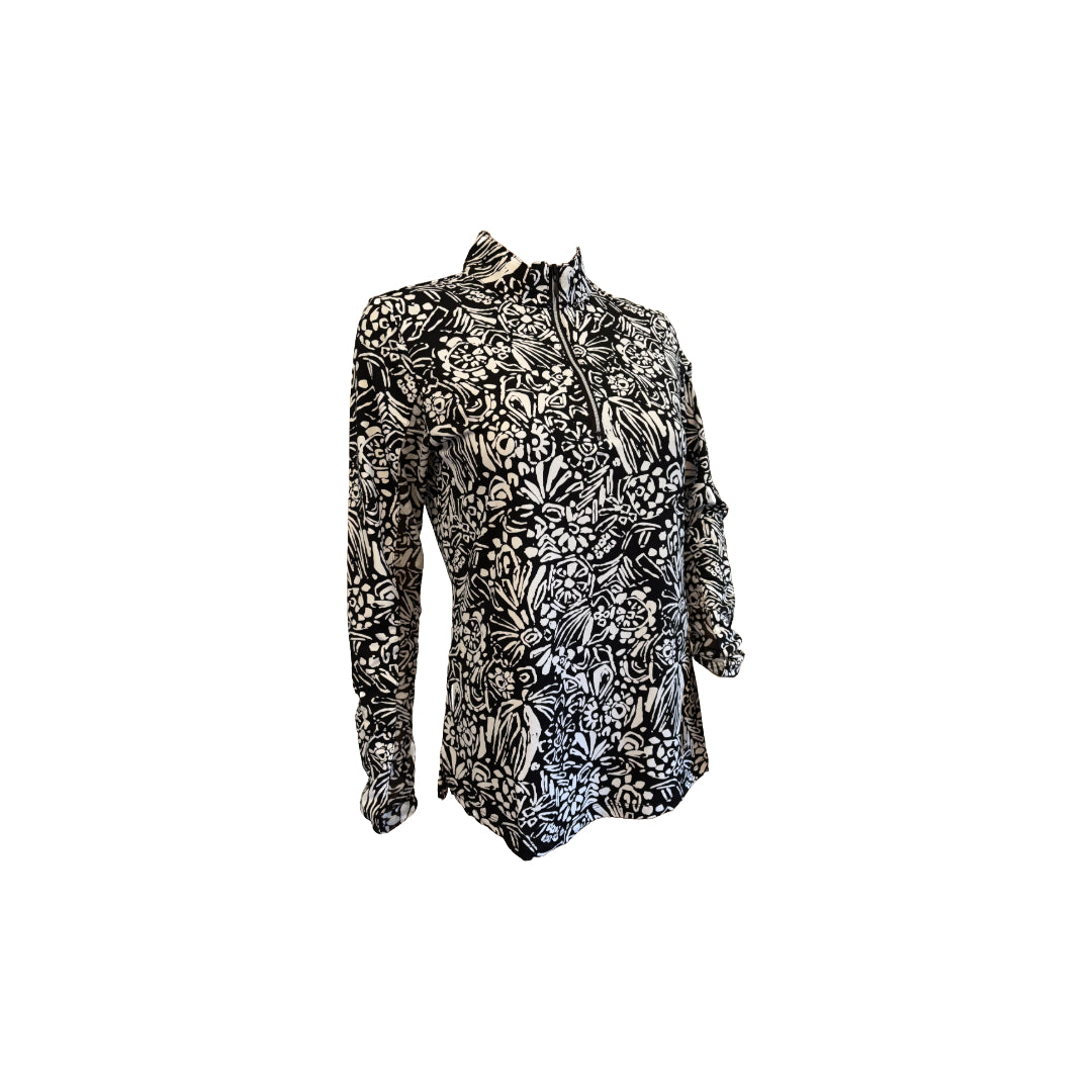 Lady's long sleeve top - half zip