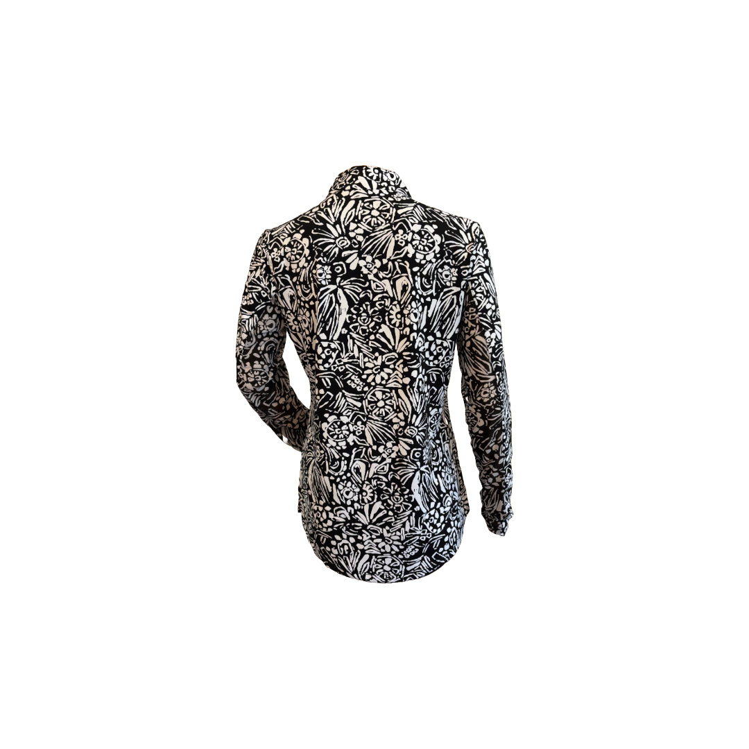 Lady's long sleeve top - half zip