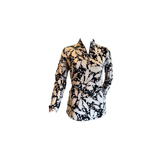 Lady's long sleeve top - half zip