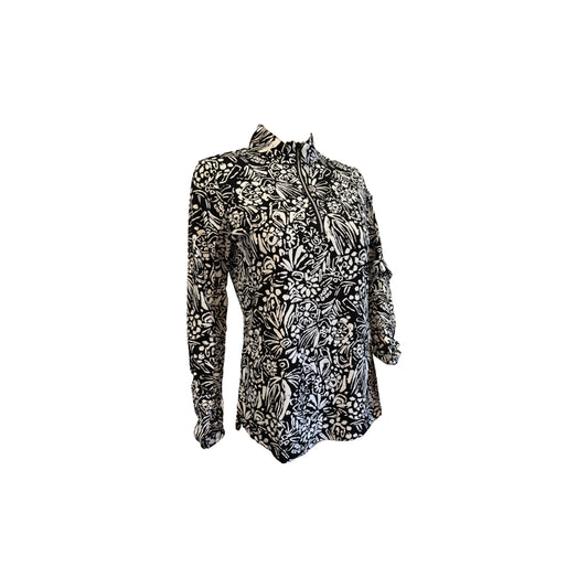 Lady's long sleeve top - half zip
